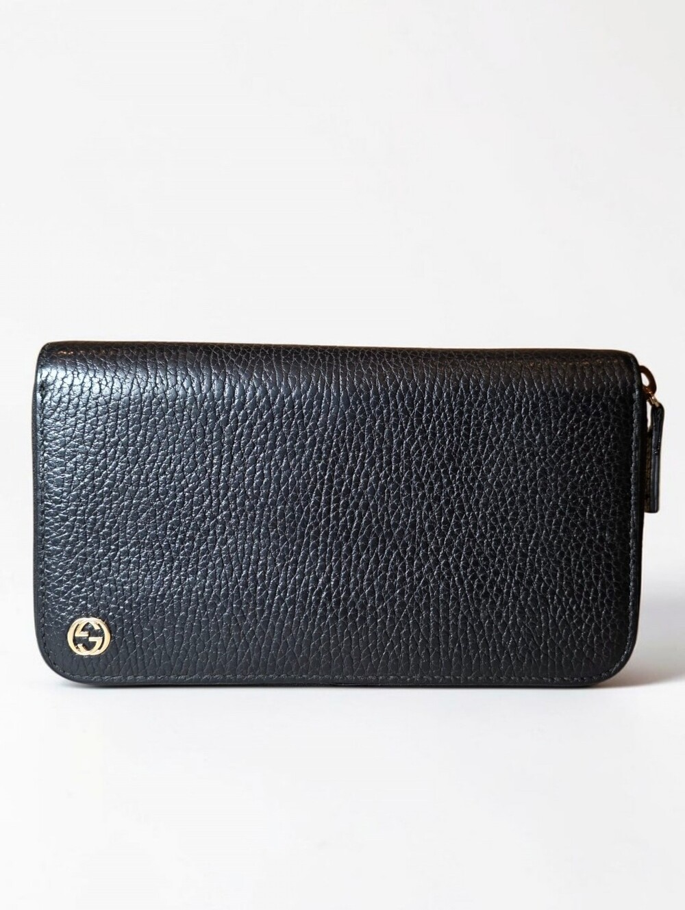 Gucci GG Long Zip Around Wallet Black Leather